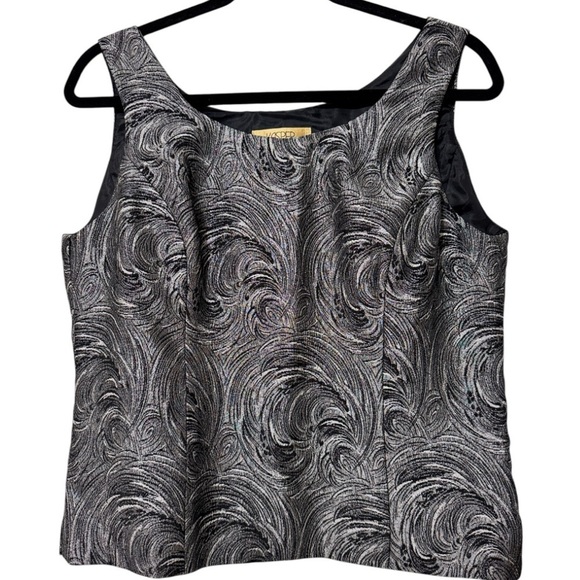 Vintage Kasper Black & Silver Blazer Career Business Three-Piece Suit Set Sz 10P - Picture 10 of 16